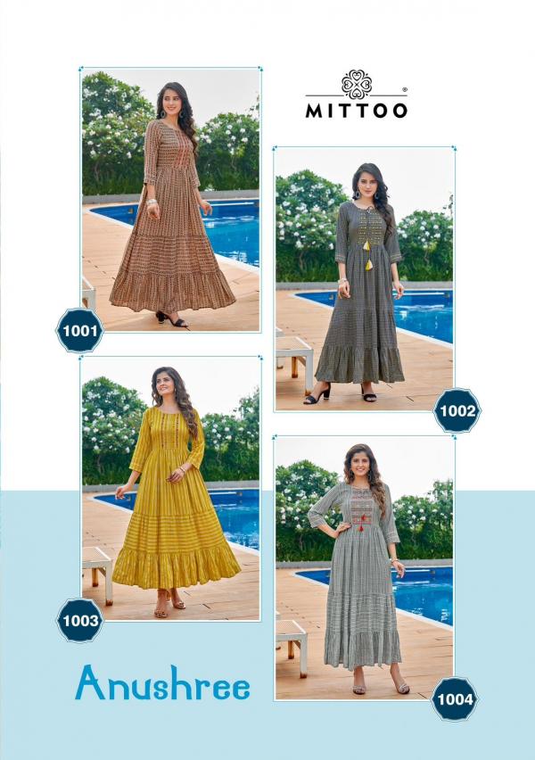 Mittoo Anushree Styles Designer Long Anarkali Kurti Collection